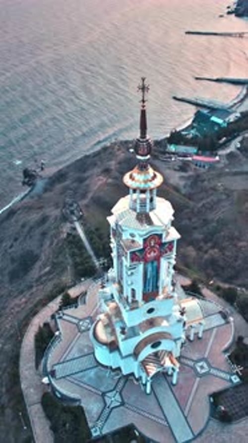 Vertical View Of Crimean City Peninsula
