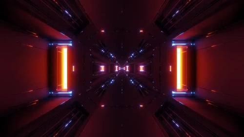 Fiction tunnel neon disco dance