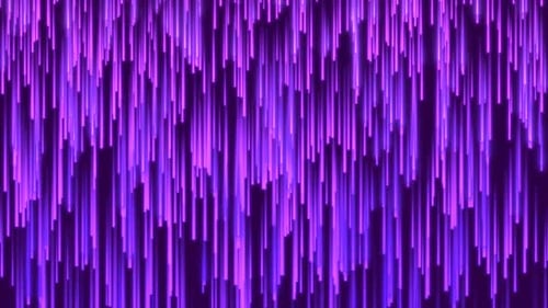 Abstrakte lila Energie glühende Linien, die auf einen futuristischen Hightech-Hintergrund regnen