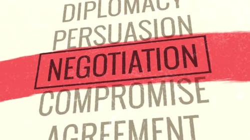 Verhandlung, 3D-Titelanimation zum Scrollen