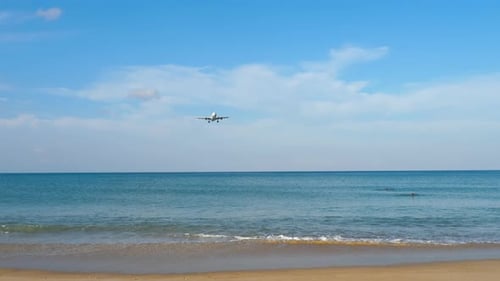 Wide Body Airliner Landing at Phuket Airport