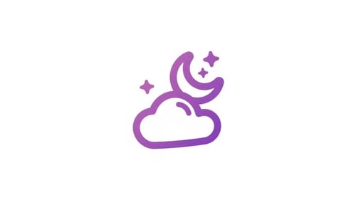 Animated Cloudy Night icon Alpha Channel