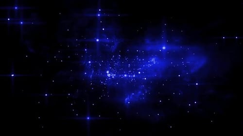 Blue Sparkling Stars Animation Background
