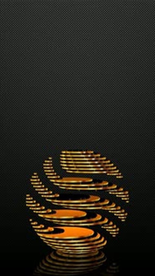 Dynamic Abstract Golden Sphere Loop Animation