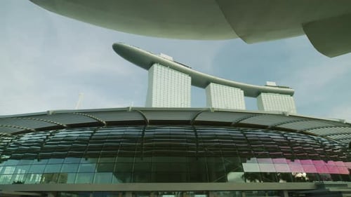 Marina Bay Sands Hotel behind The Shoppes, Singapore