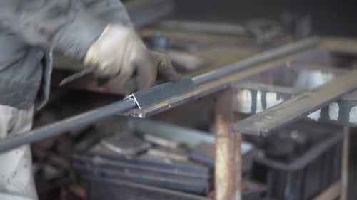 A man working in a town factory