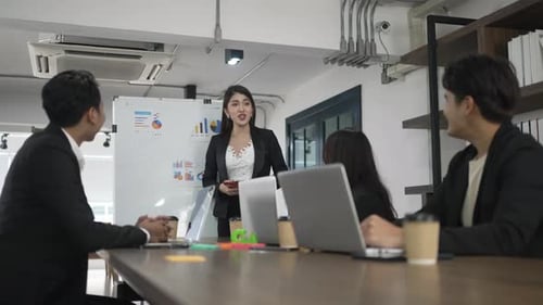 White collar workers are meeting at office.