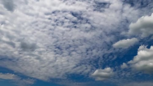 Clouds Moving Gently in a Blue Sky