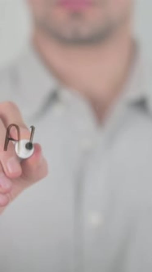 Attitude, Writing on Screen with Hand, Vertical Video