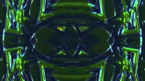 Metallic Geometric Kaleidoscope Abstract Loop Background