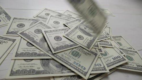 Timelapse of Man Counts Money