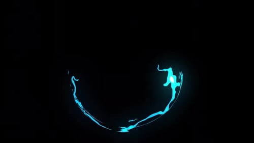 Abstract Fluid Glowing Shapes Reveal Animation