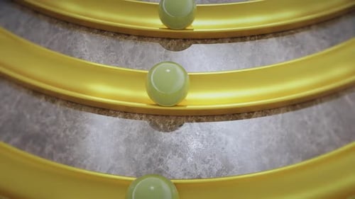 Minimale Animation mit zyklischen Bällen