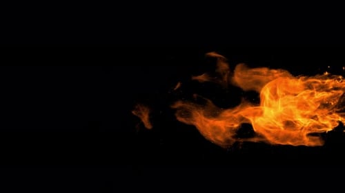 Vertikale Ansicht der Feuerflamme in Filmmusik