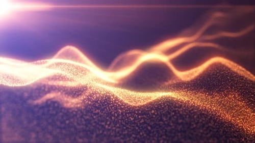 Dynamic Abstract Particle Waves Motion Background
