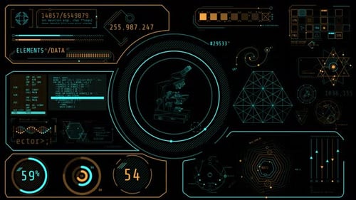 Animation of a Hightech Interface for Scientific Work