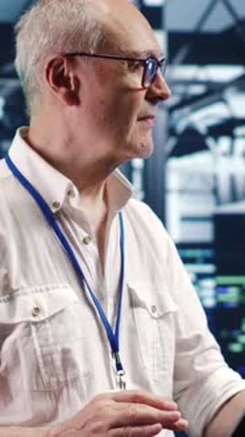 Vertical IT Engineer Optimizing Data Center