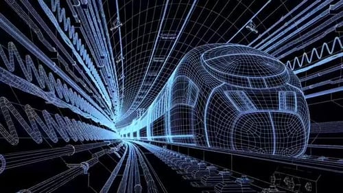 High-Speed Subway Tunnel Time Lapse in 4K