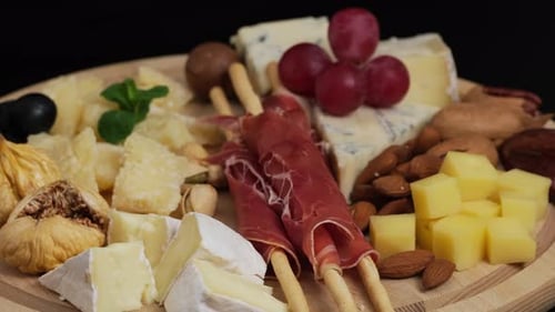 Cheese and Charcuterie Board Close Up