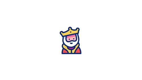 Animated King Icon for Christmas and Holiday Celebrations
