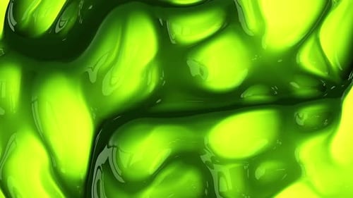 Abstract Green Viscous Fluid Animation Looping Background