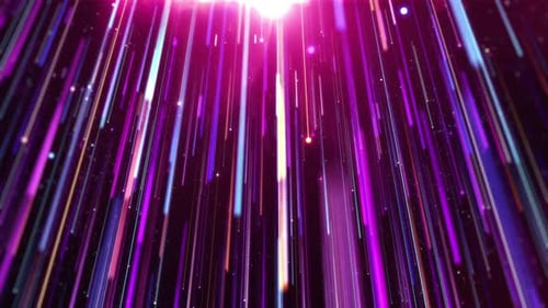Futuristic Neon Light Streaks Ascending Motion Background