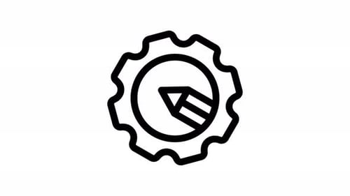 animación de iconos de línea de gestión