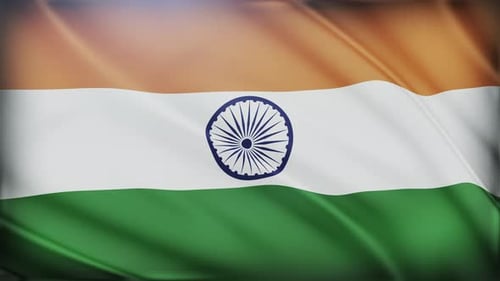 The Waving Of The India Flag 4k Video Background.