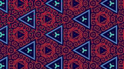 Vibrant Abstract Geometric Kaleidoscopic Pattern Background Loop