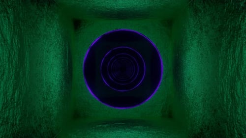 Türkisfarbener und violetter Rundbogen-Tunnelhintergrund Vj Loop in 4K