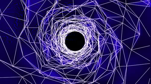 Abstract Glowing Blue Tunnel background motion