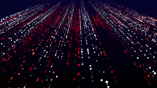 Futuristic Digital Data Stream Particles Abstract Background