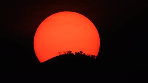 Magnifique coucher de soleil en Inde...
