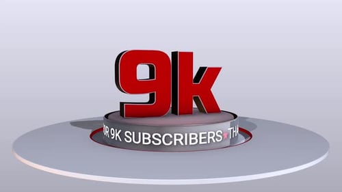 3D Subscriber Milestone Thank You Animation