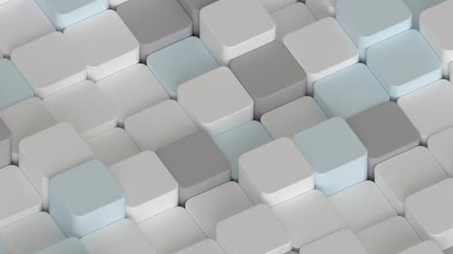 Abstract Geometric Waving Cubes Background Animation Loop