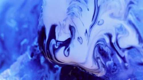 Dripping Paint Ink Emulsion Light Chaotic Blobs