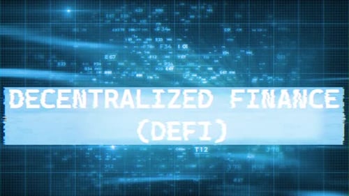 Arrière-plans de haute technologie pour la finance décentralisée (De Fi) V 07