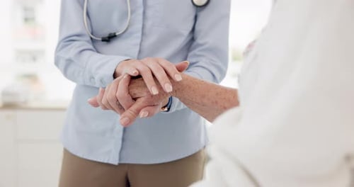 Woman, doctor and elderly care for patient consultation, checkup and appointment at hospital