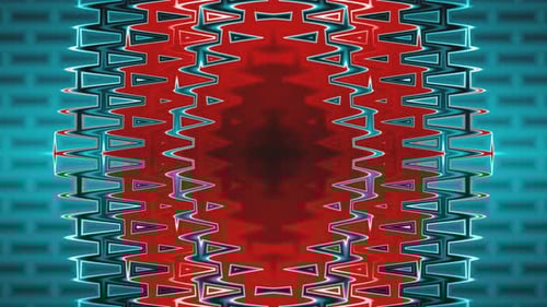 Slow Red and Blue Neon Triangles Vj Loop Animation