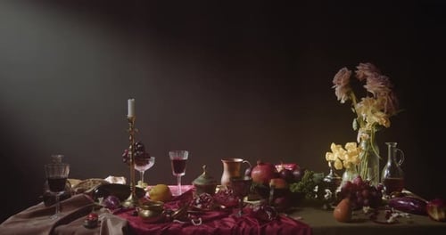 Extinguishing a Candle in a Moody Still Life
