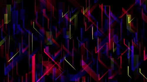 Vibrant Digital Circuit Lines Abstract Motion Background
