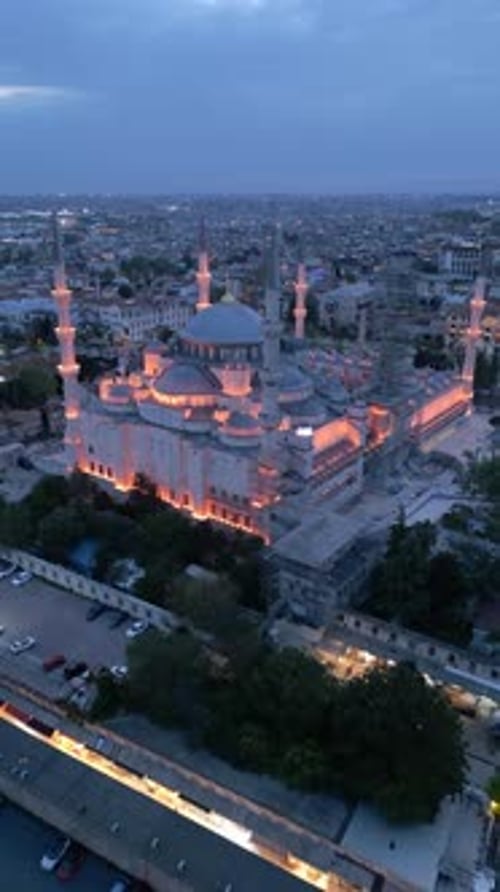 Vue aérienne urbaine de lieux célèbres d'Istanbul, en Turquie