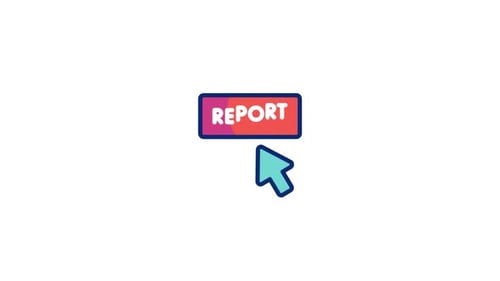 Flat Design Mouse Cursor Clicking Report Button Animation