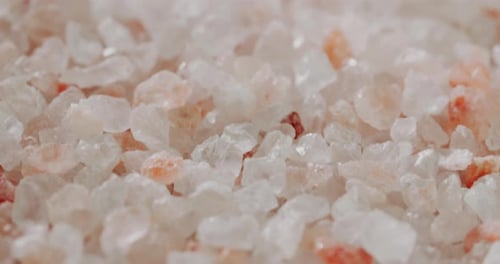 Macro Shot of Pink Himalayan Salt Crystals