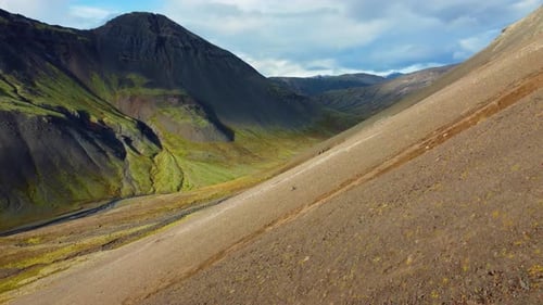 Aerial View of Rugged Mountain Landscape