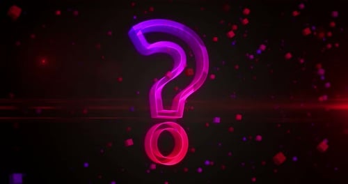 Question mark symbol loop digital concept