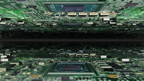 Motion Macro View Inside The Motherboard Loop 4k
