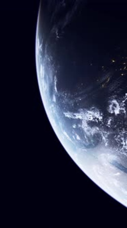 Earth Viewed From Space at Night