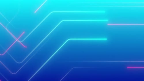 Abstract Neon Lines Digital Circuit Background Loop
