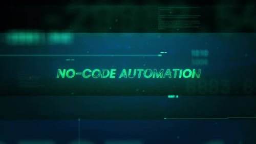 Futuristic Glitch Digital Text Reveal Animation